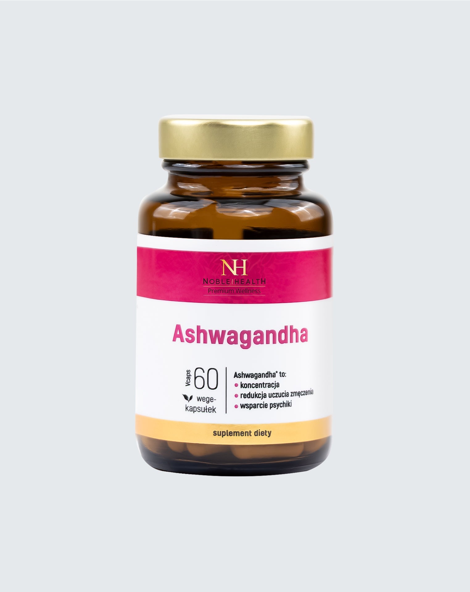 Ashwagandha Noble Health vegán 60 db Indiai ginzeng memória stressz