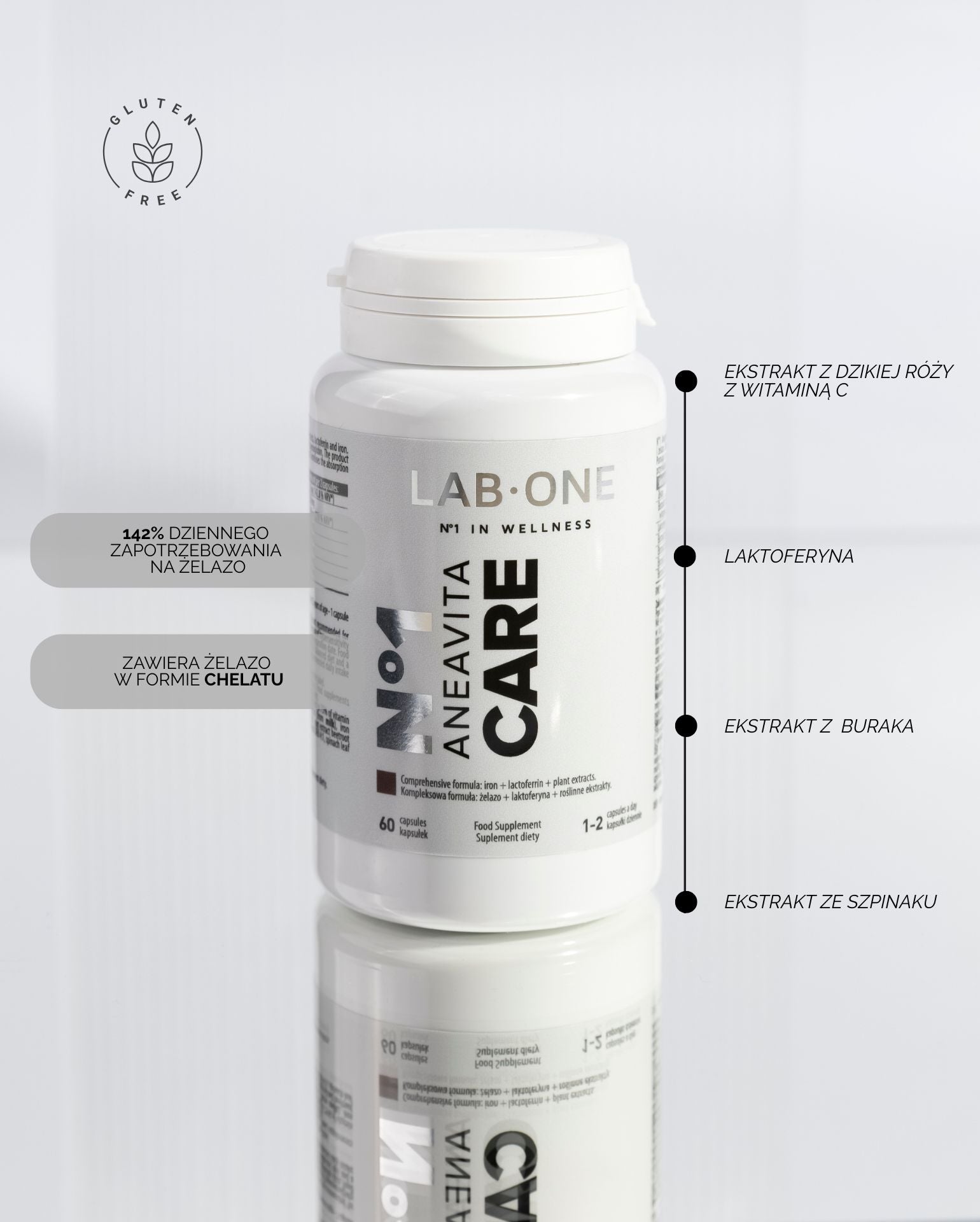 LAB ONE ANEAVITA CARE Természetes vas Laktoferrin C-vitamin