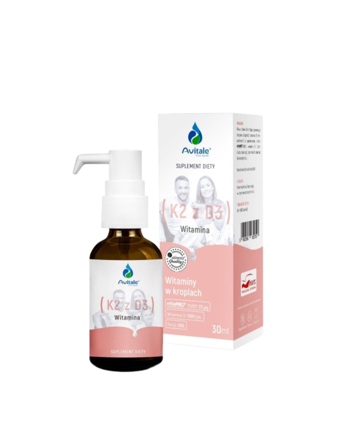 Avitale D3 vitamin + K2 Forte MK7 - Aliness