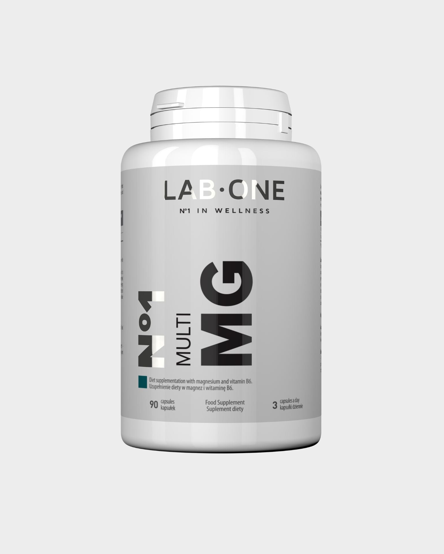 LAB ONE MULTI MG Natural Vegán Magnézium Vit B6 Egészséges fogak és csontok 90db