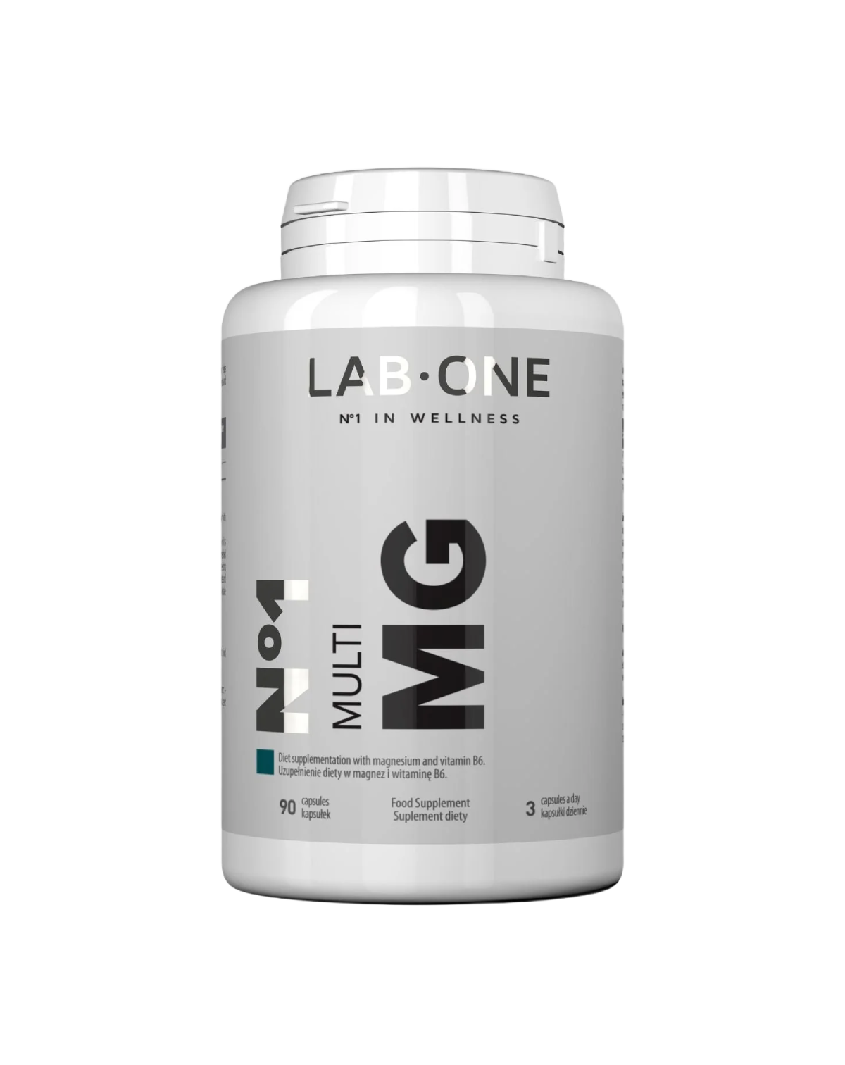 LAB ONE MULTI MG Natural Vegán Magnézium Vit B6 Egészséges fogak és csontok 90db