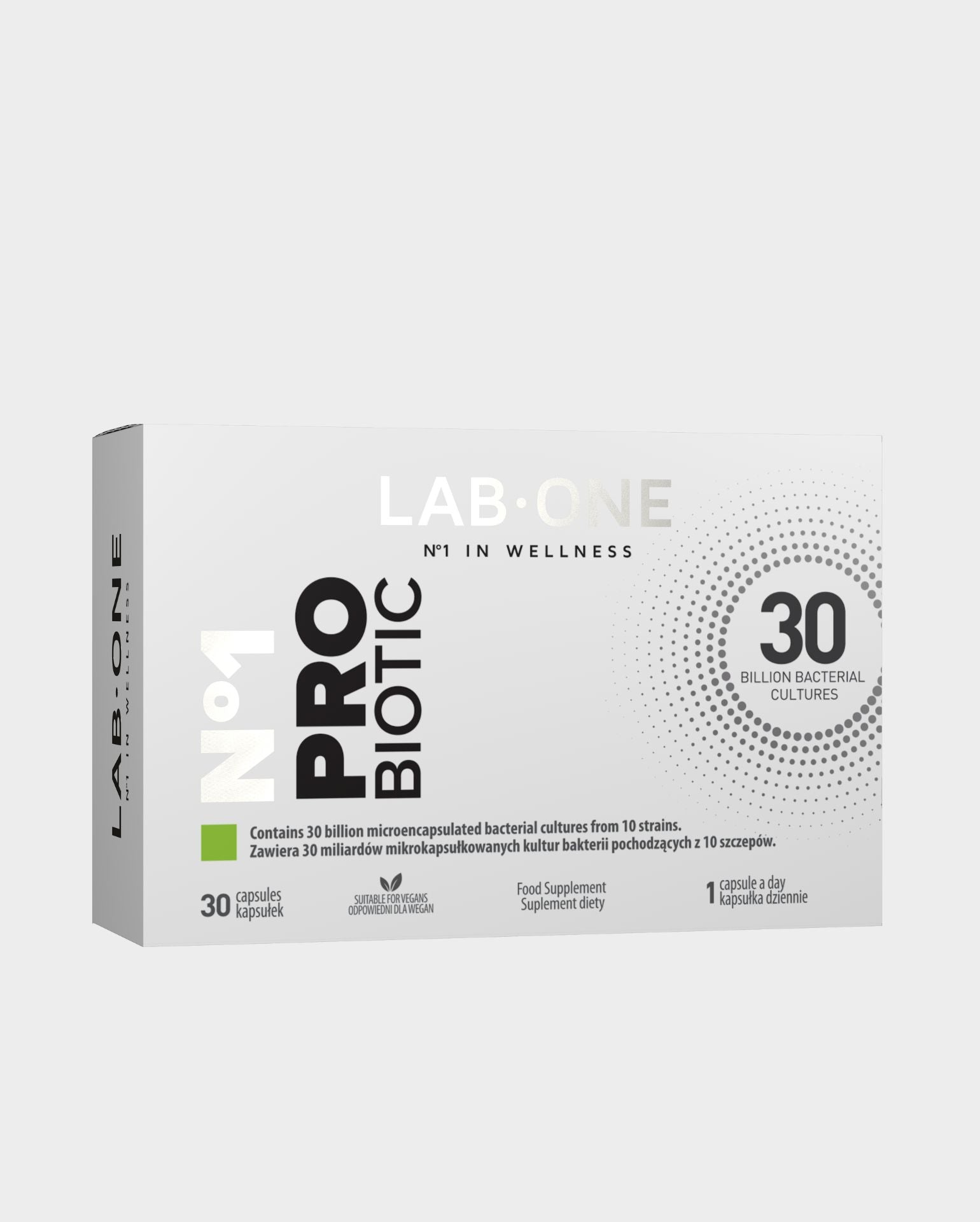 LAB ONE PRIOBIOTIC Probiotikus 30 kapszula 10 törzs emésztése