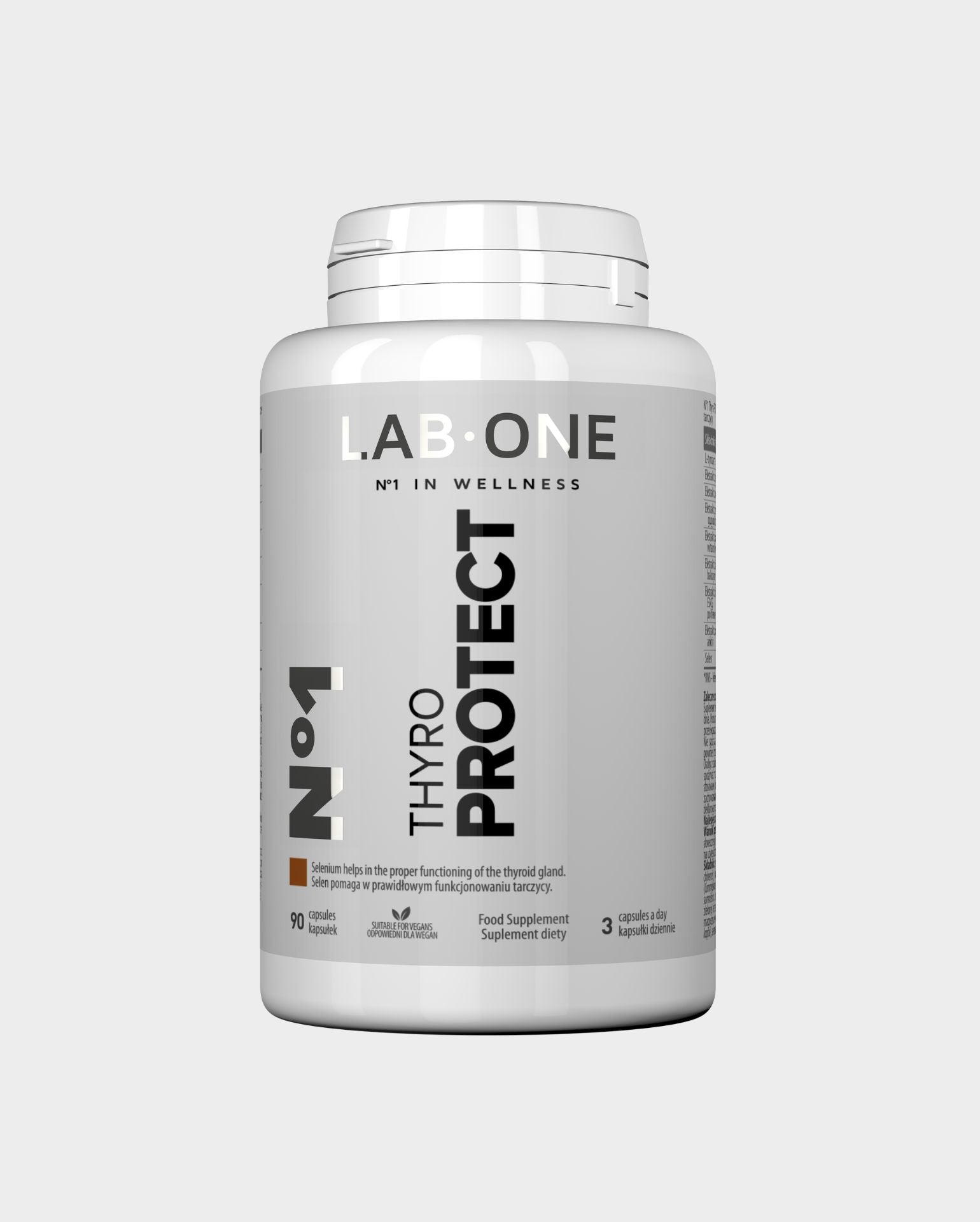 LAB ONE THYRO PROTECT egészséges pajzsmirigy L-tirozin immunitás 90 db
